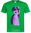 Men's T-Shirt A purple unicorn kelly-green фото