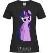 Women's T-shirt A purple unicorn black фото