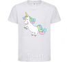 Kids T-shirt Pastel unicorn with heart White фото