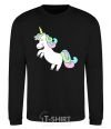 Sweatshirt Pastel unicorn with heart black фото