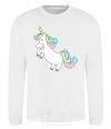 Sweatshirt Pastel unicorn with heart White фото