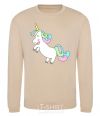 Sweatshirt Pastel unicorn with heart sand фото