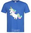 Men's T-Shirt Pastel unicorn with heart royal-blue фото