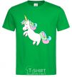 Men's T-Shirt Pastel unicorn with heart kelly-green фото