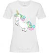 Женская футболка Pastel unicorn with heart Белый фото