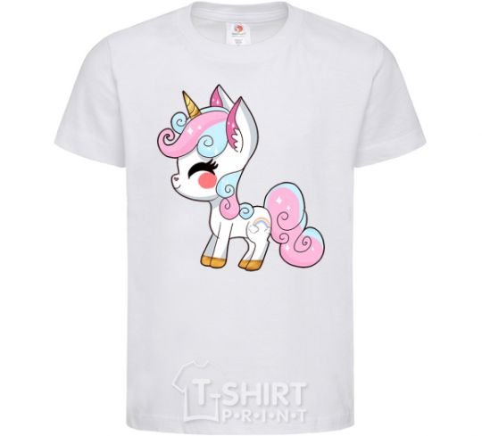 Kids T-shirt Cute unicorn White фото