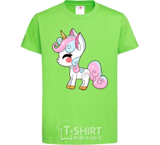 Kids T-shirt Cute unicorn orchid-green фото
