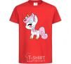 Kids T-shirt Cute unicorn red фото