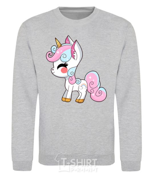 Sweatshirt Cute unicorn sport-grey фото