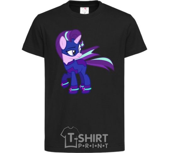 Kids T-shirt Purple unicorn black фото