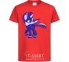 Kids T-shirt Purple unicorn red фото