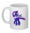 Ceramic mug Purple unicorn White фото