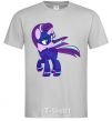 Men's T-Shirt Purple unicorn grey фото