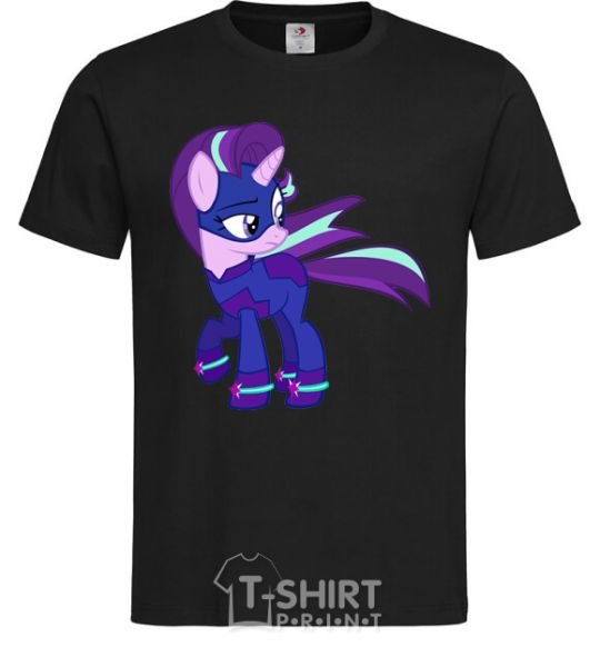 Men's T-Shirt Purple unicorn black фото