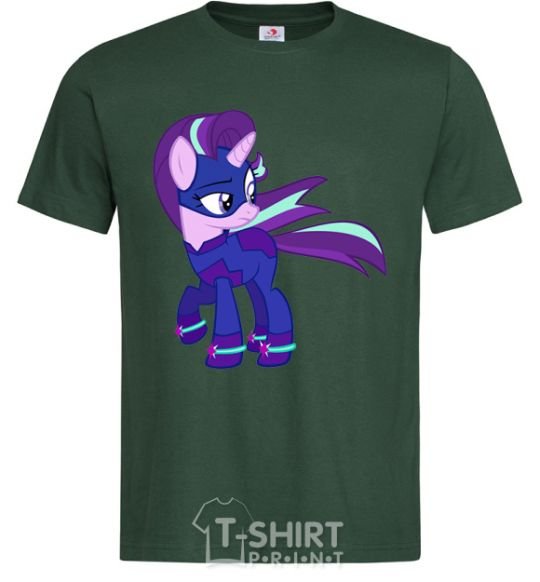 Men's T-Shirt Purple unicorn bottle-green фото