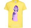 Kids T-shirt Unicorn smile cornsilk фото