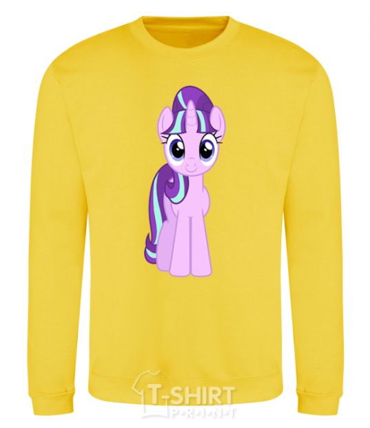 Sweatshirt Unicorn smile yellow фото