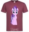 Men's T-Shirt Unicorn smile burgundy фото