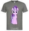 Men's T-Shirt Unicorn smile dark-grey фото