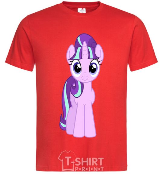 Men's T-Shirt Unicorn smile red фото