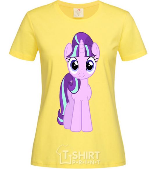 Women's T-shirt Unicorn smile cornsilk фото