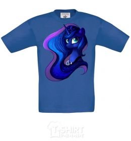 Kids T-shirt Rainbows and ponies royal-blue фото