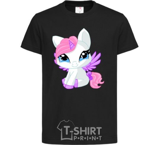 Kids T-shirt Anime unicorn black фото