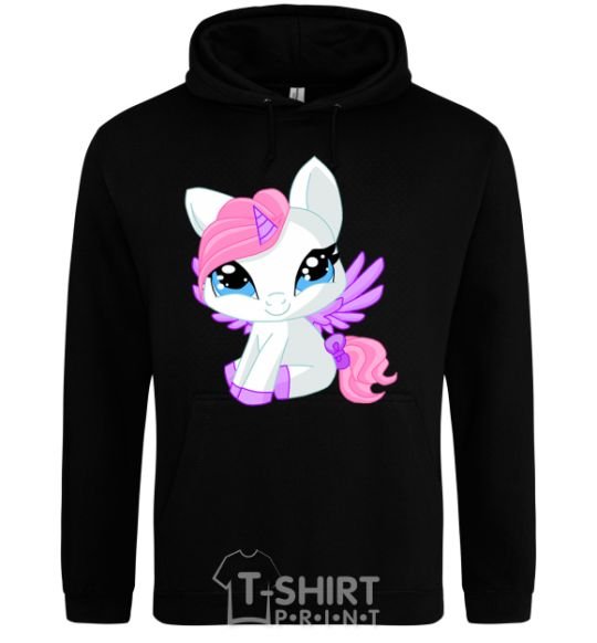 Men`s hoodie Anime unicorn black фото