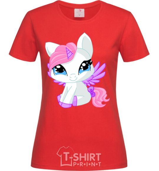 Women's T-shirt Anime unicorn red фото