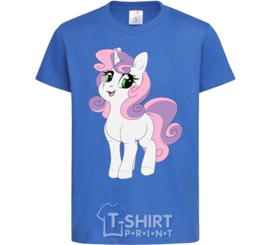 Kids T-shirt Lucky unicorn royal-blue фото