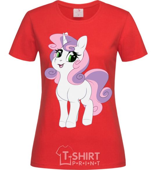 Women's T-shirt Lucky unicorn red фото