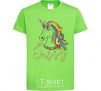 Kids T-shirt Sassy unicorn orchid-green фото