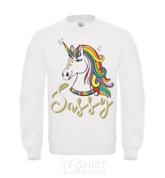 Свитшот Sassy unicorn Белый фото