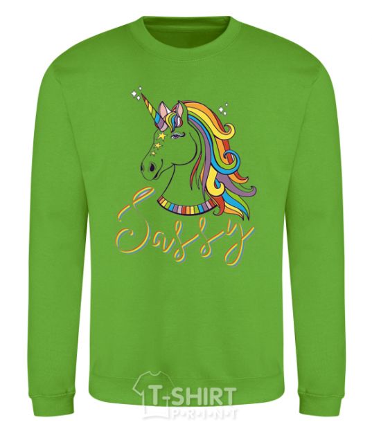 Sweatshirt Sassy unicorn orchid-green фото