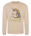 Sweatshirt Sassy unicorn sand фото