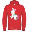 Men`s hoodie Unicorn emoji bright-red фото