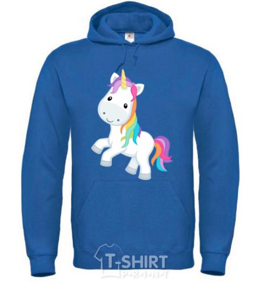 Men`s hoodie Unicorn emoji royal фото