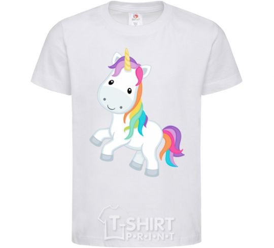 Kids T-shirt Unicorn emoji White фото