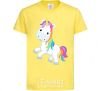 Kids T-shirt Unicorn emoji cornsilk фото