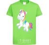 Kids T-shirt Unicorn emoji orchid-green фото