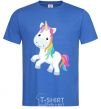 Men's T-Shirt Unicorn emoji royal-blue фото