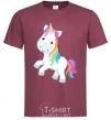 Men's T-Shirt Unicorn emoji burgundy фото