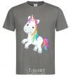 Men's T-Shirt Unicorn emoji dark-grey фото