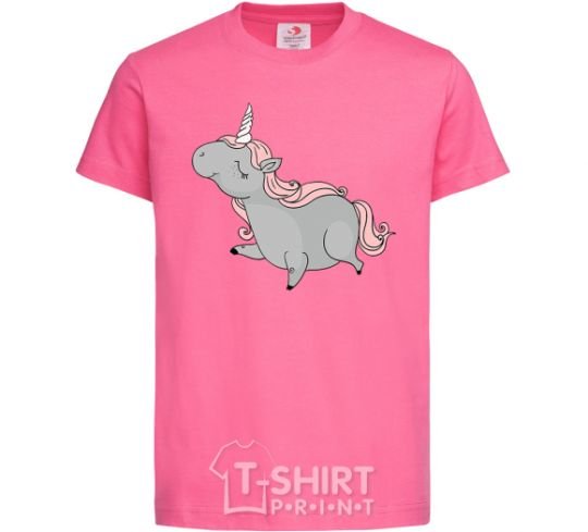 Kids T-shirt Grey unicorn heliconia фото