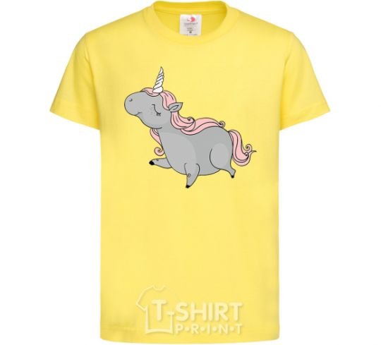 Kids T-shirt Grey unicorn cornsilk фото