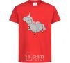 Kids T-shirt Grey unicorn red фото