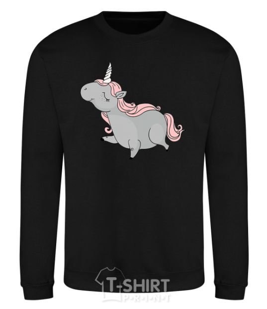 Sweatshirt Grey unicorn black фото