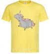 Men's T-Shirt Grey unicorn cornsilk фото