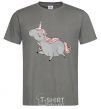 Men's T-Shirt Grey unicorn dark-grey фото