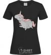 Women's T-shirt Grey unicorn black фото